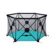 Kidbot Travel Child Pop Up Playpen Foldaway Baby Playpen 6-Panel Blue