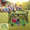 Kidbot Travel Child Pop Up Playpen Foldaway Baby Playpen 6-Panel Green