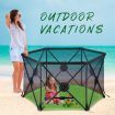 Kidbot Travel Child Pop Up Playpen Foldaway Baby Playpen 6-Panel Green