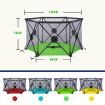 Kidbot Travel Child Pop Up Playpen Foldaway Baby Playpen 6-Panel Green