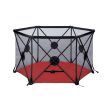 Kidbot Travel Child Pop Up Playpen Foldaway Baby Playpen 6-Panel Red