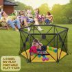 Kidbot Travel Child Pop Up Playpen Foldaway Baby Playpen 6-Panel Yellow