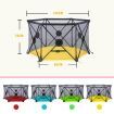 Kidbot Travel Child Pop Up Playpen Foldaway Baby Playpen 6-Panel Yellow