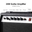 Full Size Electric Guitar 39 inch with Bonus Amplifier Black Melodic