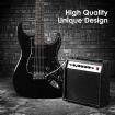 Full Size Electric Guitar 39 inch with Bonus Amplifier Black Melodic