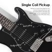 Full Size Electric Guitar 39 inch with Bonus Amplifier Black Melodic