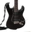 Full Size Electric Guitar 39 inch with Bonus Amplifier Black Melodic
