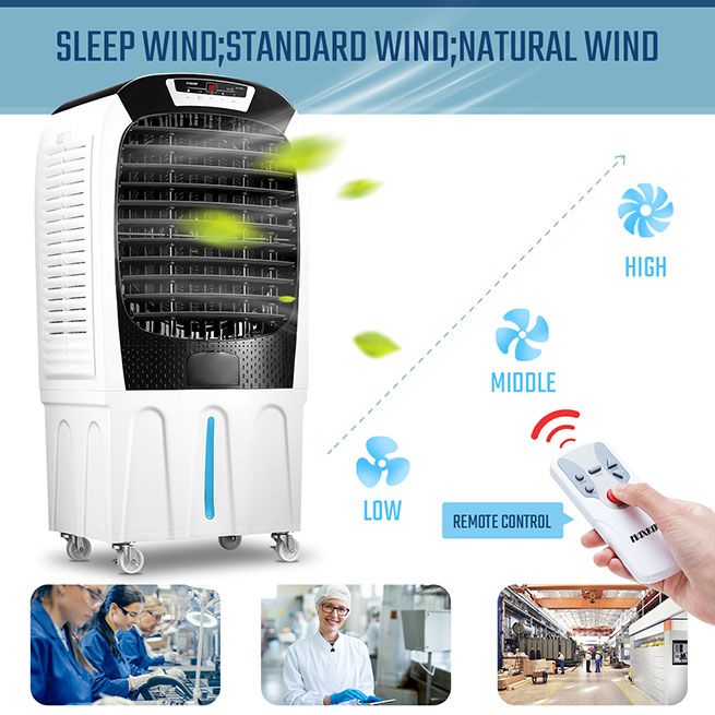 50L Evaporative Air Cooler Air Conditioner Cooling Fan Remote Control