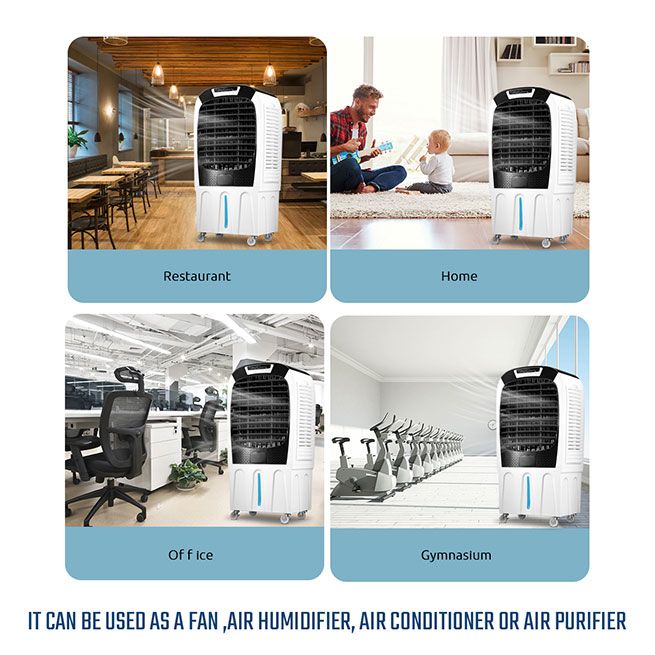 50L Evaporative Air Cooler Air Conditioner Cooling Fan Remote Control