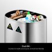 80L Rubbish Bin Dustbin Recycling Dual Sensor Automatic Garbage Kitchen Waste Trash Can Stainless Steel