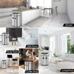 80L Rubbish Bin Dustbin Recycling Dual Sensor Automatic Garbage Kitchen Waste Trash Can Stainless Steel