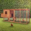 Chicken Run Coop Walk In House Rabbit Hutch Bunny Cage Duck Pet Hen Enclosure Outdoor Wooden Extra Long 250cm