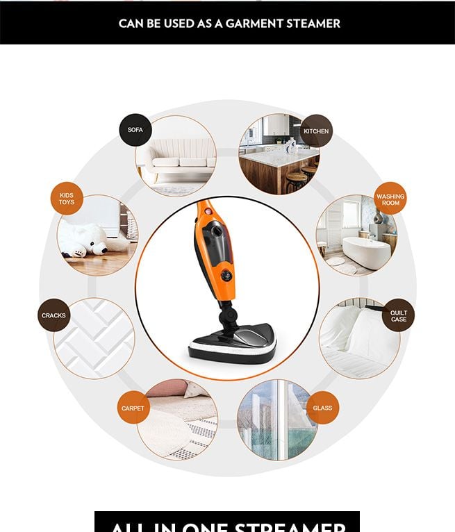 14-in-1 Steam Mop Handheld Steamer with Accessories