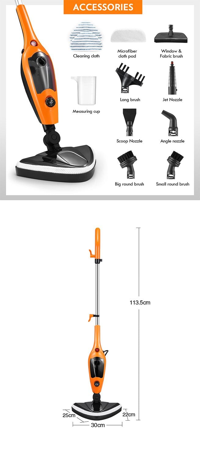 14-in-1 Steam Mop Handheld Steamer with Accessories