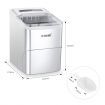 MAXKON Ice Maker Ice Cube Machine 12KG Ice Capacity Silver