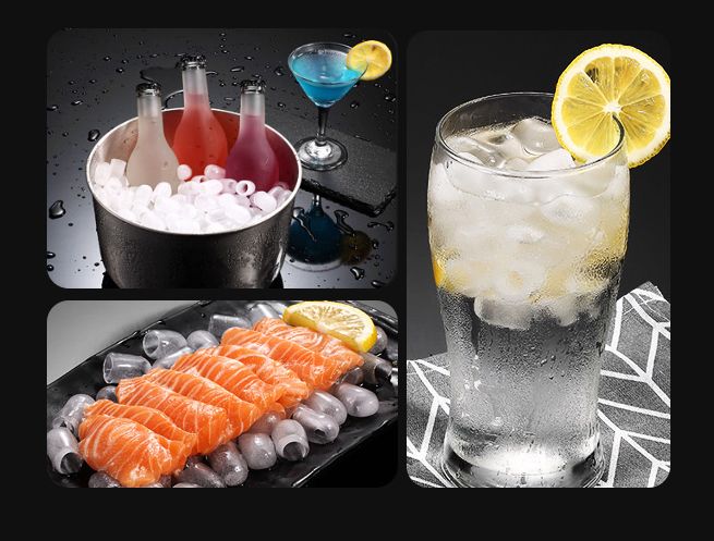 MAXKON Ice Maker Ice Cube Machine 12KG Ice Capacity Silver