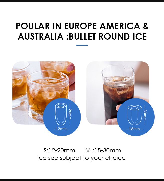 MAXKON Ice Maker Ice Cube Machine 12KG Ice Capacity Silver