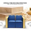 Kidbot 2in1 Kids Sofa 3 Piece Table and Chair Set with Storage Space Blue