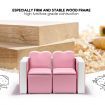 Kidbot 2in1 Kids Sofa 3 Piece Table and Chair Set with Storage Space Pink