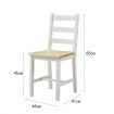 Wooden Table and Chairs 5-Piece Dining Set Kitchen Furniture-Oak & White