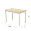Wooden Table and Chairs 5-Piece Dining Set Kitchen Furniture-Oak & White