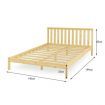 Wooden Bed Frame Double Size Oak Platform Bed Base Bedroom Furniture