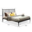 Double Modern Metal Bed Frame Iron Bed Base Bedroom Furniture Black