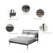 Double Modern Metal Bed Frame Iron Bed Base Bedroom Furniture Black