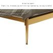 Double Modern Metal Bed Frame Iron Bed Base Bedroom Furniture Gold