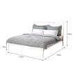 Double Modern Metal Bed Frame Iron Bed Base Bedroom Furniture White