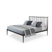 Queen Modern Metal Bed Frame Iron Bed Base Bedroom Furniture Black