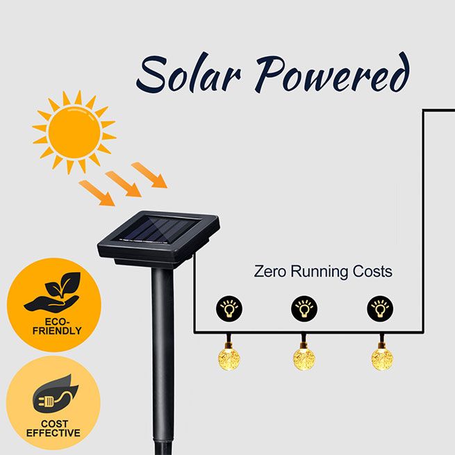 Solar Fairy Lights String Lights Christmas Decorations with 80 LED