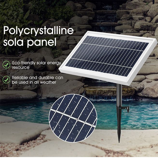 10W Solar Powered Fountain Water Pump for Outdoor Garden Pond Pool
