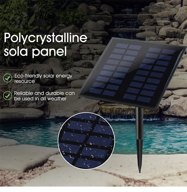 5W Solar Powered Fountain Water Pump for Outdoor Garden Pond Pool