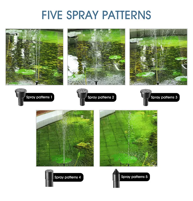 5W Solar Powered Fountain Water Pump for Outdoor Garden Pond Pool