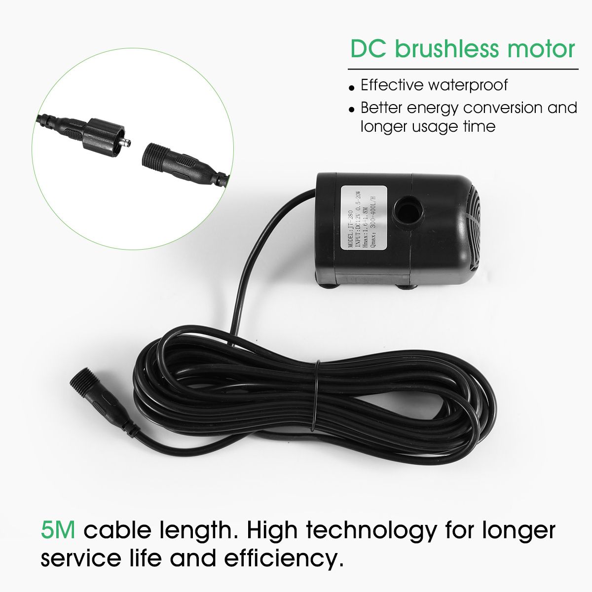 20W Solar Powered Fountain Water Pump for Outdoor Garden Pond Pool