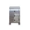 Mirrored Bedside Table 3 Drawers Nightstand Side Cabinet Bedroom Furniture