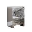 Mirrored Bedside Table 3 Drawers Nightstand Side Cabinet Bedroom Furniture