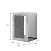 Mirrored Bedside Table Side Lamp Table Nightstand Mirror Bedroom Furniture with Storage