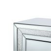 Bedside Table Cabinet Sparkly Crystal Mirror Nightstand Chest with 3 Drawers