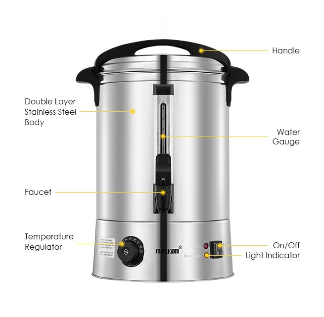 Maxkon 15L Hot Water Urn Instant Hot Water Dispenser with Double Layer