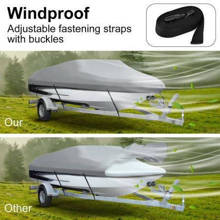 Buy 23-25ft Trailerable Boat Cover Jumbo Marine Grade Fabric 600D Protector  Pontoon Runabout Bass V-hull Fishing Tri-hull OGL Online