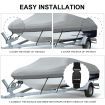 OGL 12-14 ft Trailerable Boat Cover Waterproof Marine Grade Fabric for V Hull Fishing Boats