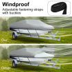OGL 14-16 ft Trailerable Boat Cover Waterproof Marine Grade Fabric for V Hull Fishing Boats