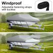 OGL 16-18.5 ft Trailerable Boat Cover Waterproof Marine Grade Fabric for V Hull Fishing Boats