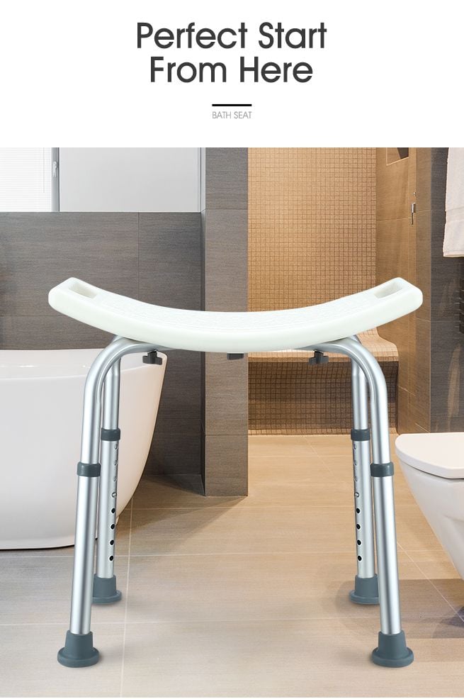 New Adjustable Shower Chair Bath Tub Seat Bench for Elderly Disabled