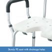 Medical Shower Chair Bathtub Bath Seat Stool with Back and Armrests