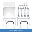 Medical Shower Chair Bathtub Bath Seat Stool with Back and Armrests