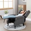 Modern Fabric Recliner Chair Lounge Single Sofa Deep Grey
