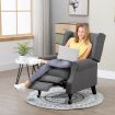 Modern Fabric Recliner Chair Lounge Single Sofa Deep Grey